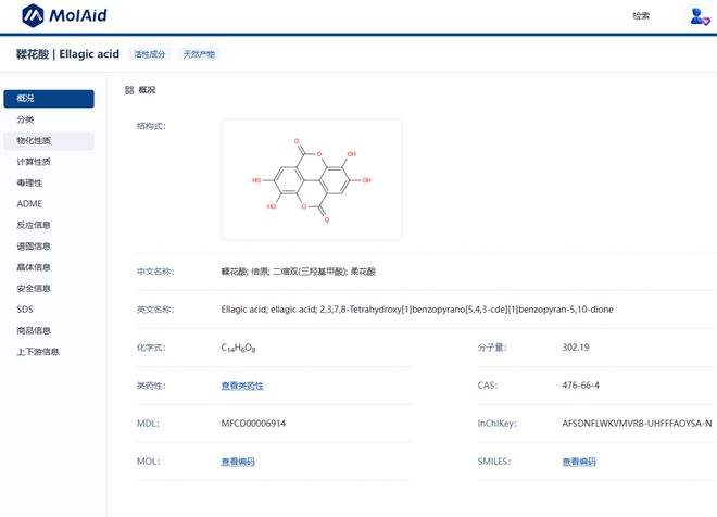 MolAid分子特快：天然美白剂【鞣花酸】的科太阳成集团tyc45668cn学解析